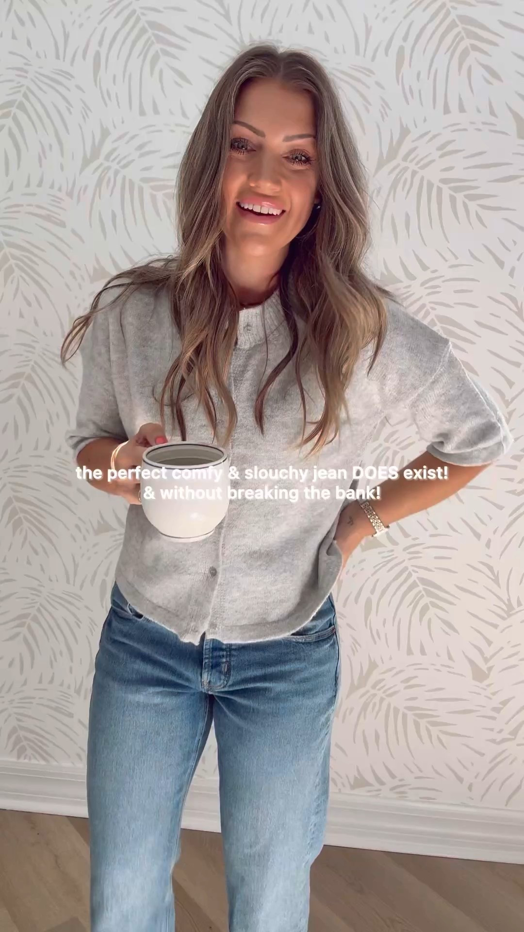 Comfy jeans >> 👏🏻🤌🏻 today’s the last day to grab em 50% off— only $25!! I live in these jeans, y’all. If you’re stuck in the vortex of sweats only this Christmas break 😜 then you’ve gotta try these!! Listen, I love my cute sweats as much as any girl, BUT sometimes nothing compares to making yourself get ready and slapping on a pair of denim— instant mood boost! For reference: I’m 5’4, and I always size down to a 0 in Old Navy denim. You can go down one and still get a baggy fit! I did the regular length and roll them twice and love the look. #casualoutfits #wfhstyle #momootd #affordableoutfits 