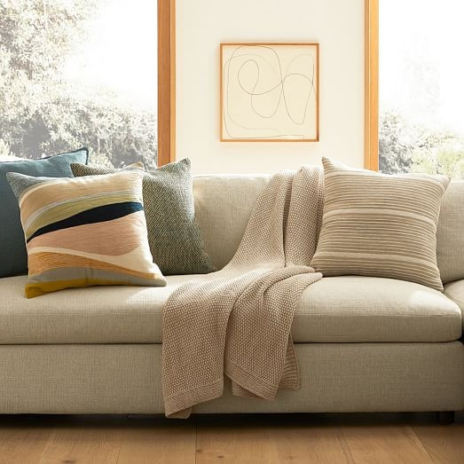Silk Mini Stripe Pillow Cover | West Elm (US)