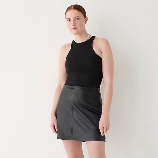 Faux-leather mini skirt | J.Crew US