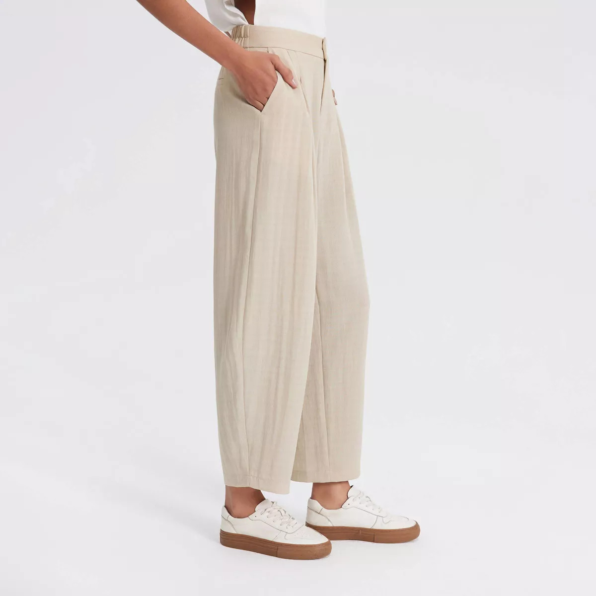 Women's Barrel Leg Palazzo Pants - A New Day™ Tan S | Target