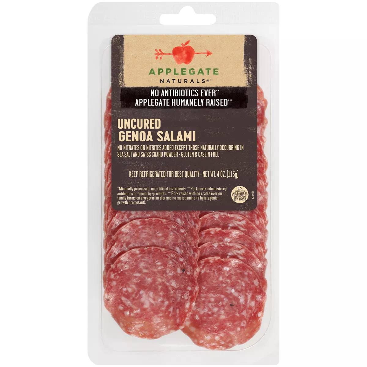 Applegate Natural Uncured Genoa Salami - 4oz | Target