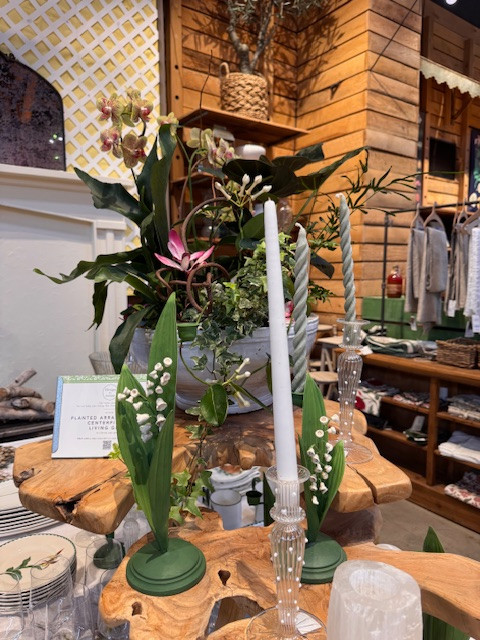 Love this spring-ish tableau, with these charming lily of the valley candleholders as a focal point. They could not be more charming. 

 #LTKSeasonal #LTKHome