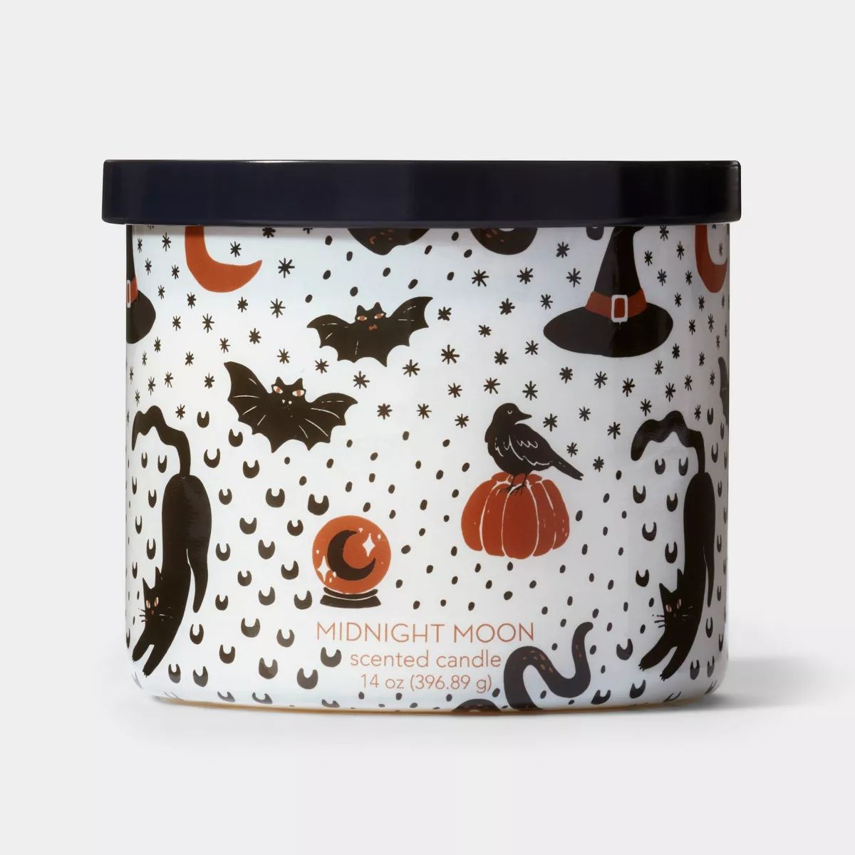 14oz Midnight Moon Jar Halloween Candle with Lid Off-White - Hyde & EEK! Boutique™ | Target