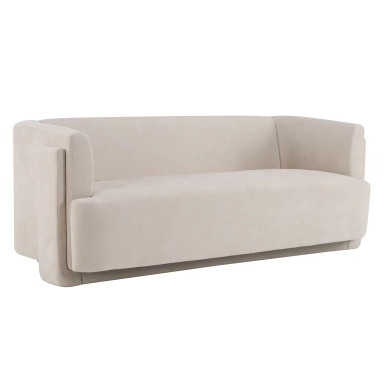Christopher Knight Home 77.5" Modern Upholstered Sofa, 3 Seater Living Room Couch, Beige | Walmart (US)
