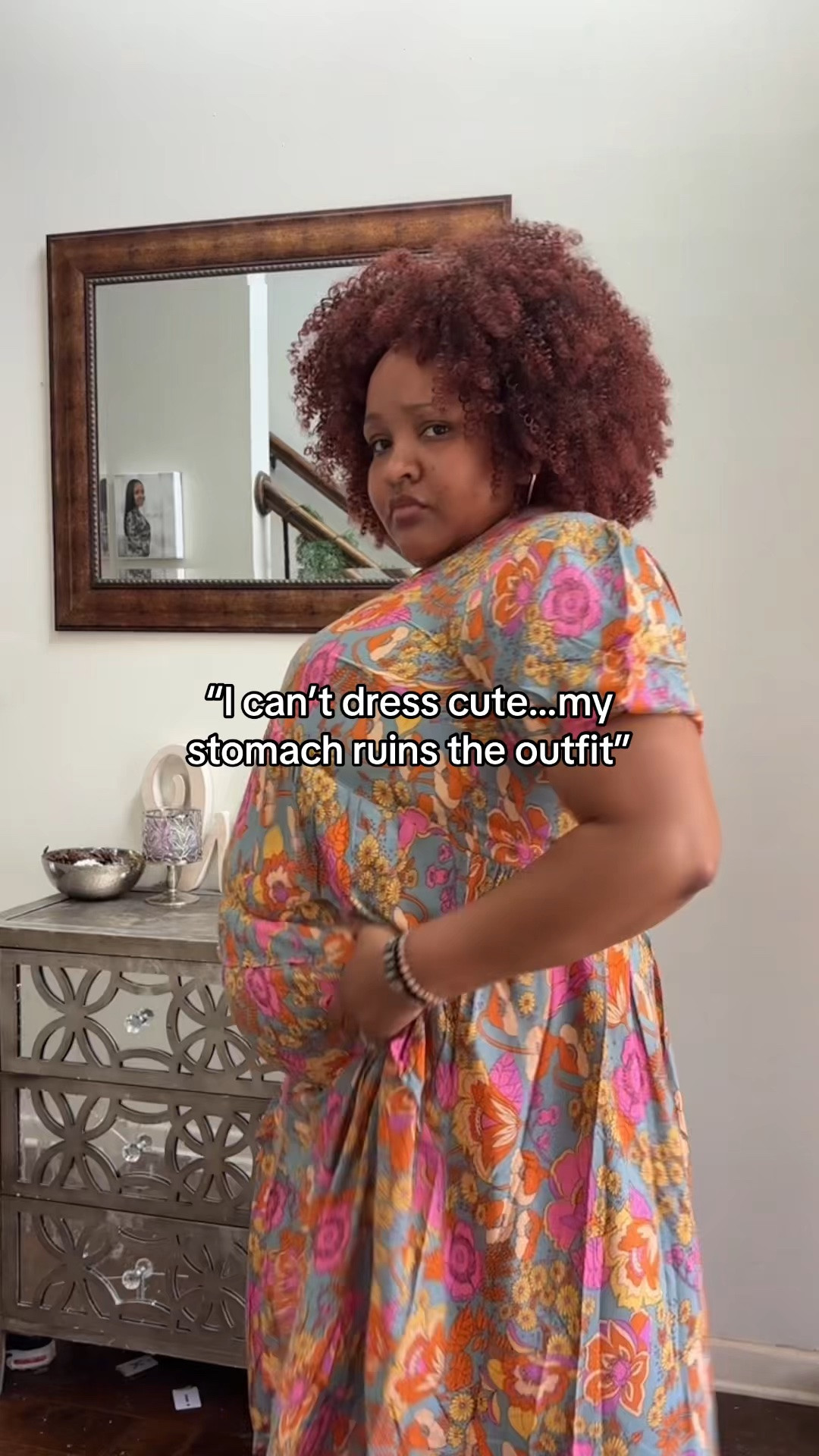 plus size fashion | For the girls who think they “can’t” wear cute dresses because of their tummy… baby, mine shows too 🤎
I stopped trying to hide my body and started shopping smarter. Flowy fabrics, flattering cuts, prints that pull attention everywhere BUT the midsection? GAME changer 👏🏽✨

This dress is comfy, feminine, forgiving around the tummy, and still gives that “put together” look without sucking anything in. Linked in my LTK under Shop My Posts 🌸

#LTKSeasonal #LTKootd #LTKPlusSize