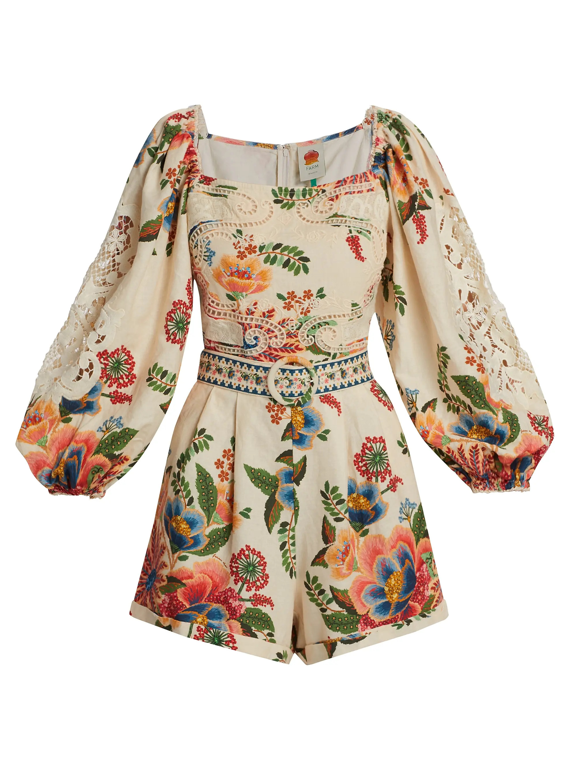 Delicate Garden Belted Romper | Saks Fifth Avenue