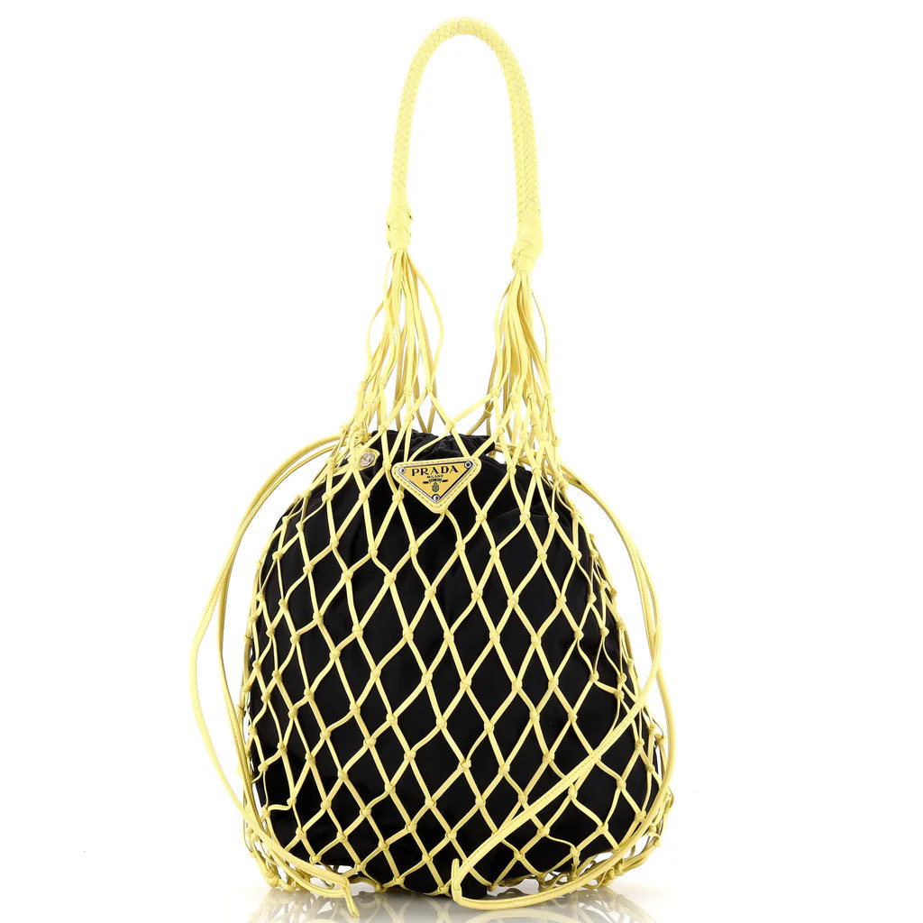 Fishnet Tote Woven Leather and Tessuto | Rebag
