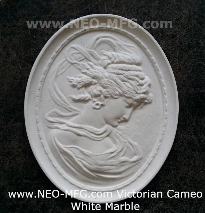 Victorian Cameo Silhouette Sculpture Wall Plaque Bas Relief 11 Www.neo-mfg.com Right Face East Wi... | Etsy (US)