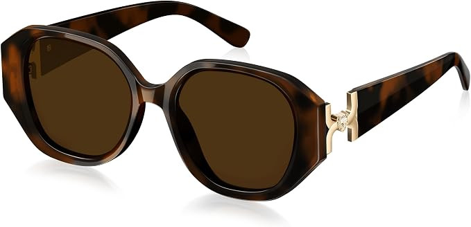Oversized Polarized Sunglasses for Women Trendy Womens Designer Sunglasses UV Protection Square F... | Amazon (US)