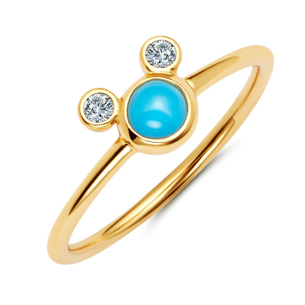 Mickey Mouse Icon Turquoise Ring by CRISLU | Disney Store