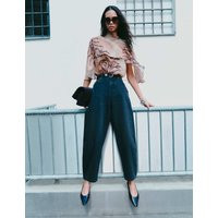 M&S Mid Rise Barrel Jeans Black | Marks & Spencer (UK)