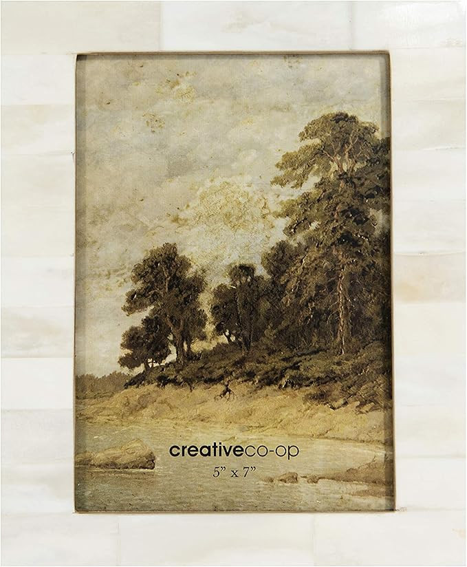 Creative Co-Op White Resin Beige Accents (Holds 5" x 7" Picture Frames and Photo Holders | Amazon (US)