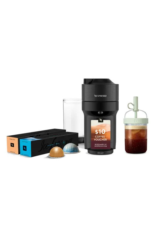 Nespresso Vertuo Pop+ Coffee Machine & Iced Coffee Bundle in Black at Nordstrom | Nordstrom