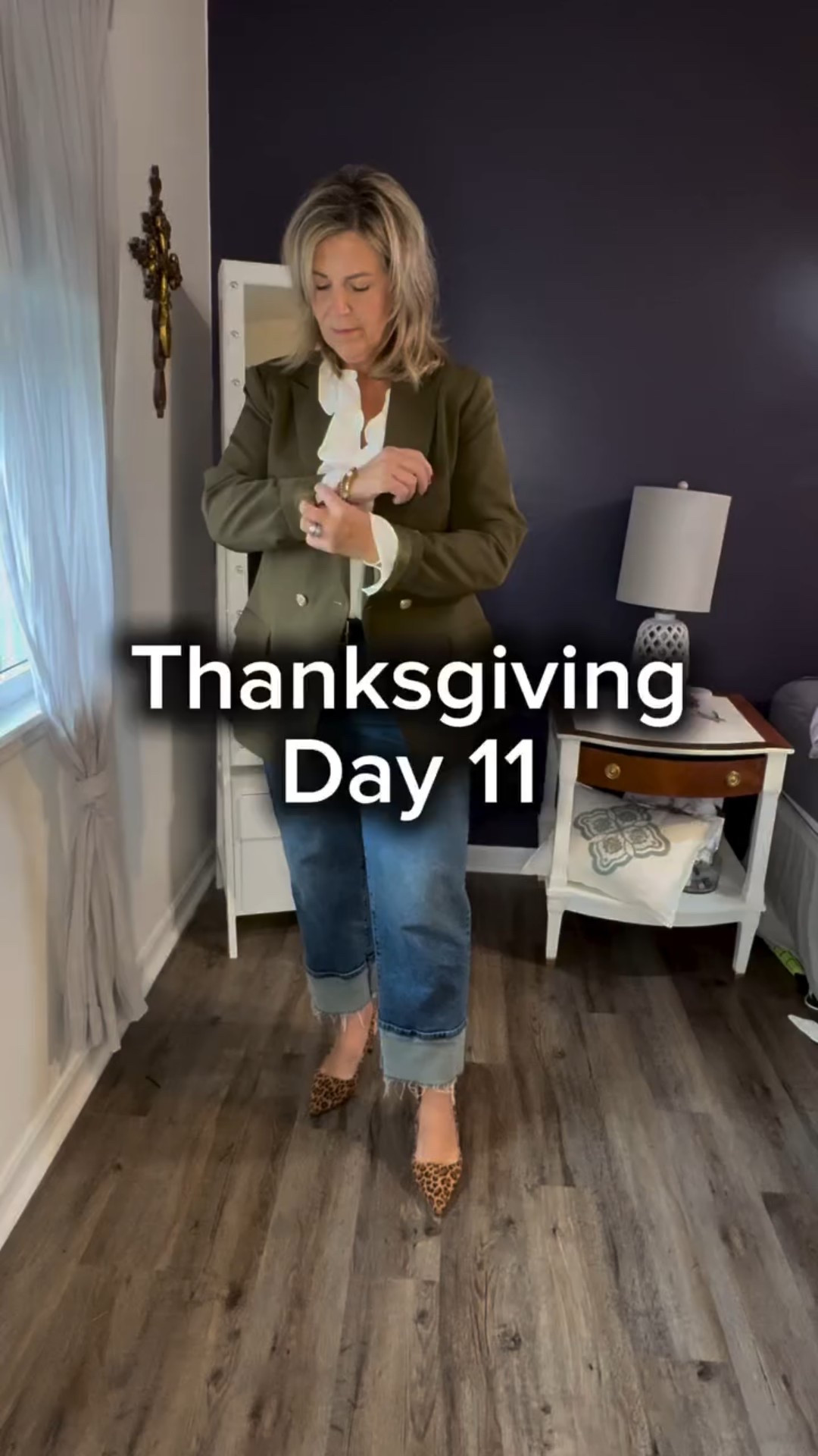 ✨ Day 11 of Thanksgiving outfits 
Comment LINK to shop🛍️

Ruffles add that perfect pop of fun — from vibrant to simple, this look is easy, comfortable, and full of personality.

Dress it up with a blazer or keep it cozy with a cardigan — either way, it’s effortless and festive for the holiday season.
@walmart I have my favorite jeans and blazers this fall along with the cutest Mary Jane Leopard flats 
I’m 5’5
I wear a size 12/14 or Large in most brands 

Comment LINK to shop🛍️. #walmart #fallfashiontrends
