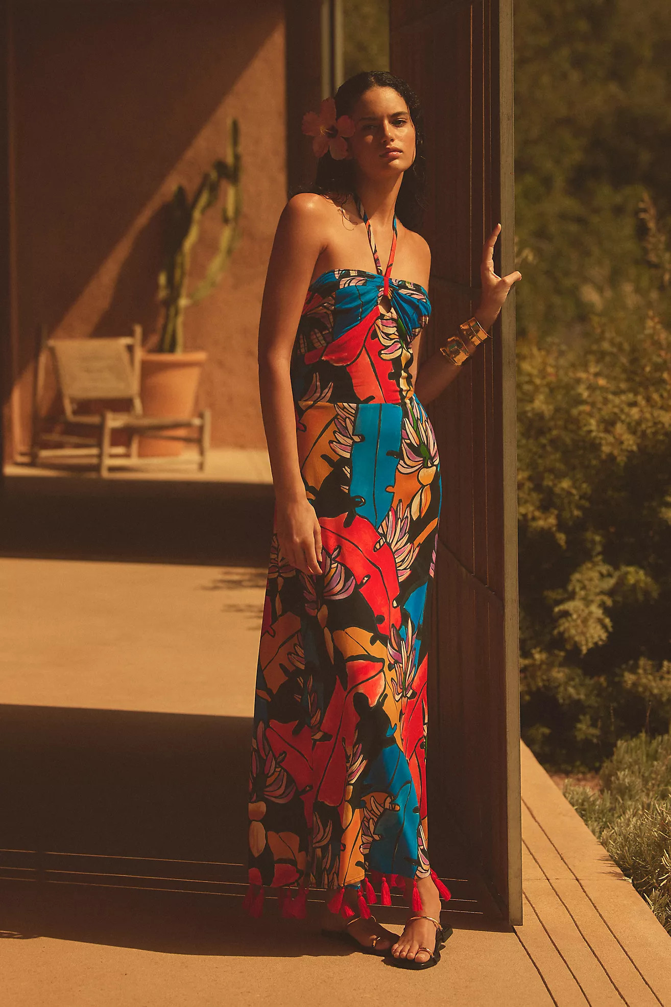 Farm Rio Halter Cover-Up Maxi Dress | Anthropologie (US)