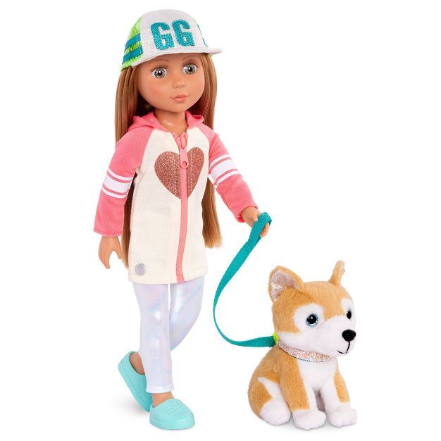 Glitter Girls Tavi with Dog Plush Nougat 14" Doll & Pet Set | Target