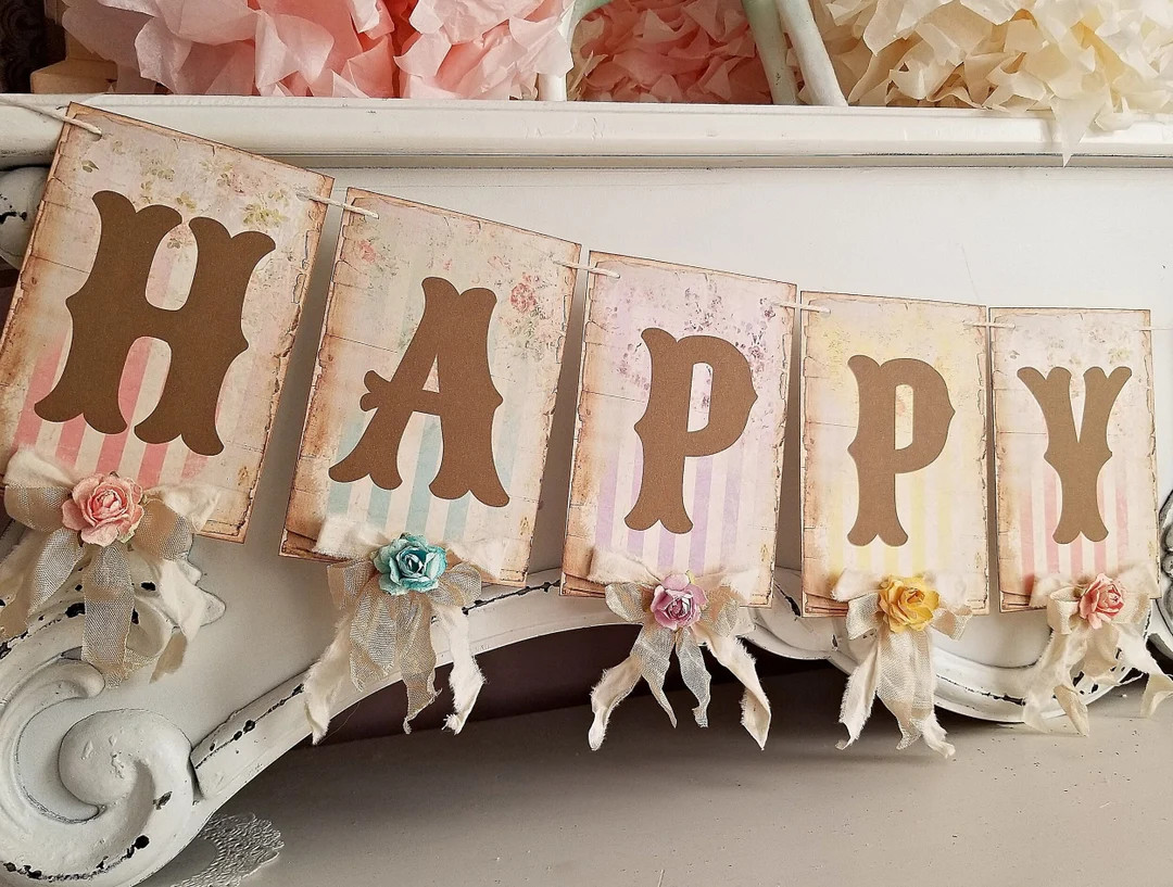 Spring Banner, Vintage Style Easter Banner, Easter Decor, Vintage Easter Decor, Easter Banner, Sp... | Etsy (US)