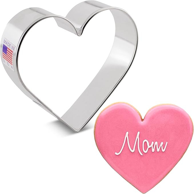 Heart Cookie Cutter 3 3/8" Valentines Heart Made in USA by Ann Clark | Amazon (US)