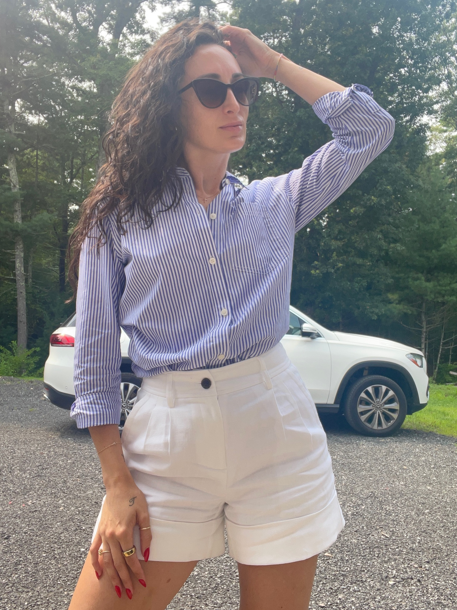 Top is sold out but linked similar styles. 
Wearing size 0 top and 00 shorts 

My measurements:
34 AA/A
26” waist 
39” hips/booty
Typical wear size Small 


#LTKSeasonal #LTKStyleTip #LTKSaleAlert