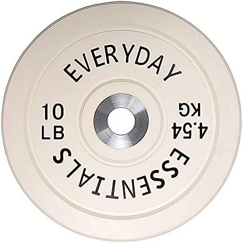 Everyday Essentials Color Coded Olympic Bumper Plate Weight Plate W Steel Hub | Amazon (US)