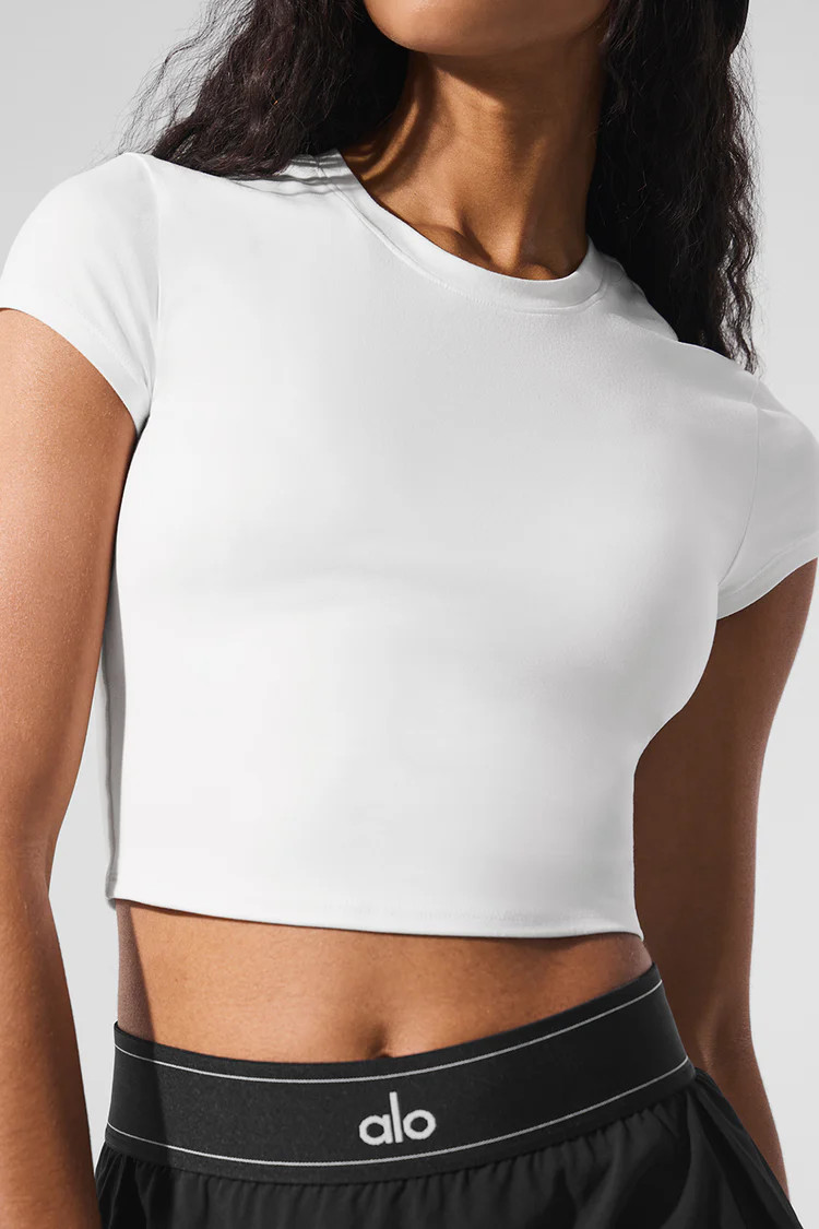 Alosoft Crop Finesse Short Sleeve | Alo Yoga (US)
