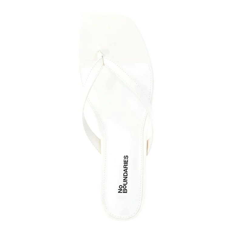 No Boundaries Women's Kitten Heel Thong Sandal | Walmart (US)