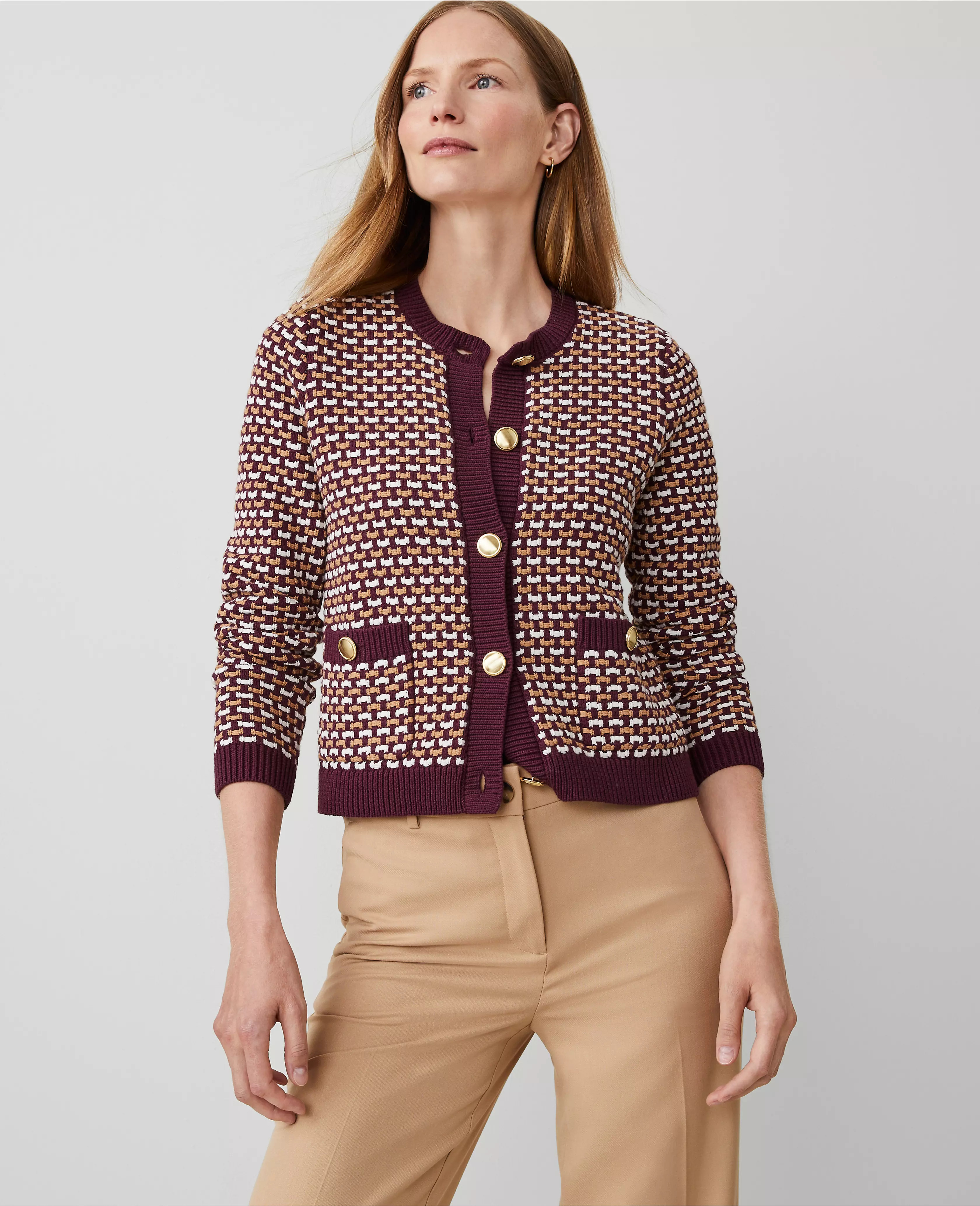 Tweed Stitch Sweater Jacket | Ann Taylor (US)