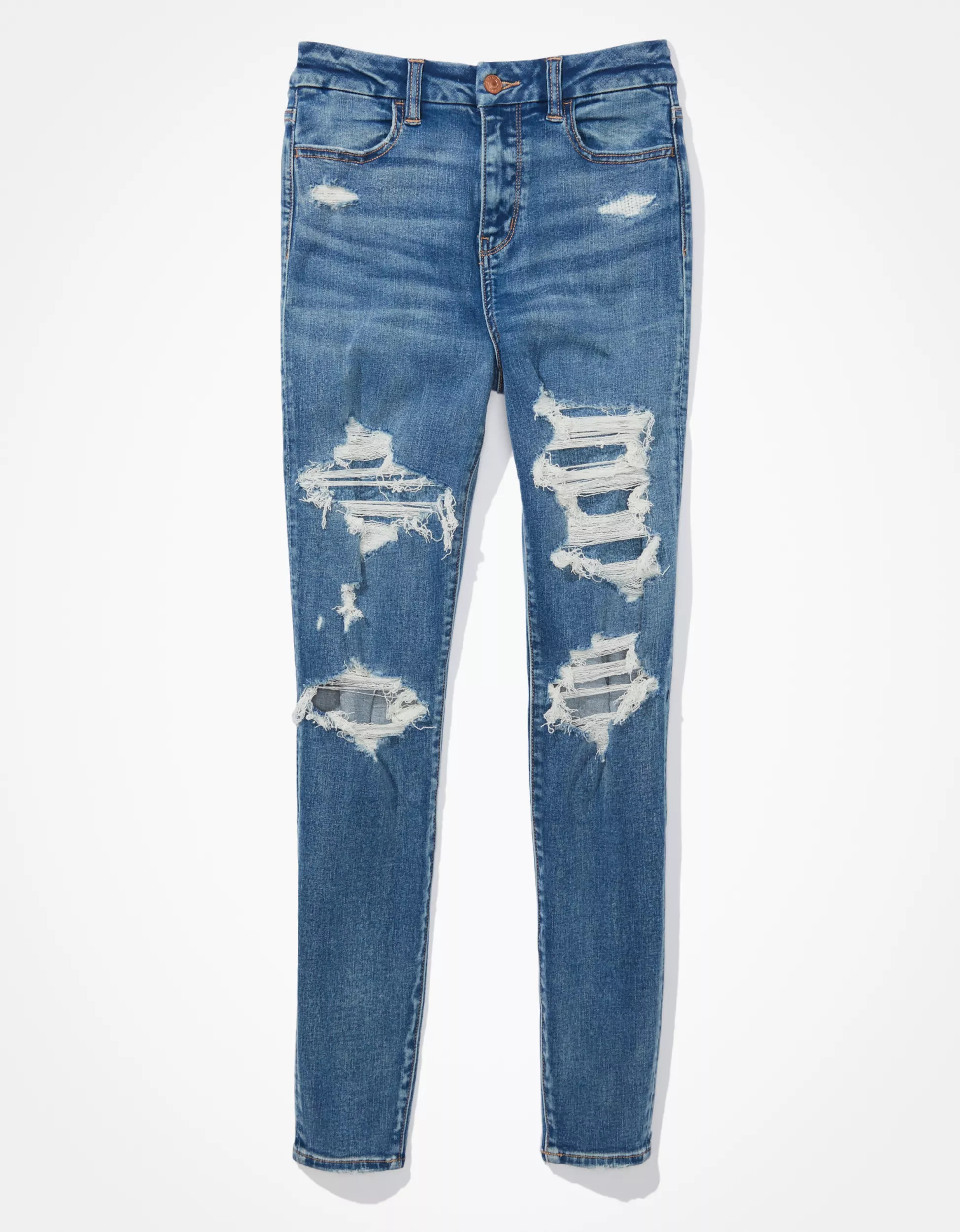 AE Ne(x)t Level Patched Curvy High-Waisted Jegging | American Eagle Outfitters (US & CA)