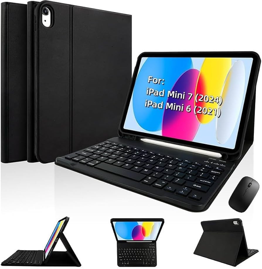 Keyboard Case for iPad Mini 7 (A17 Pro 2024) & Mini 6 (2021) 8.3inch - with Mouse and Magneticall... | Amazon (US)