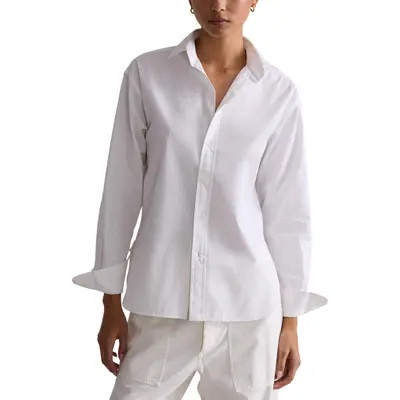 Polo Ralph Lauren Relaxed Fit Cotton Button-Up Shirt in White at Nordstrom, Size X-Small | Nordstrom
