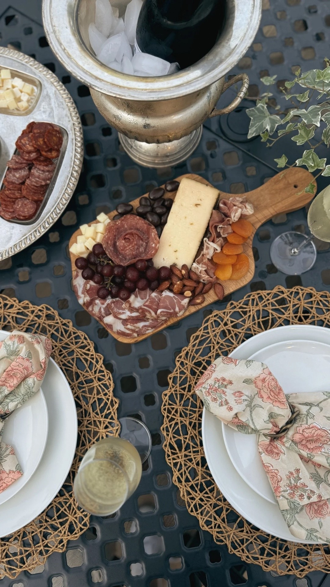 This look was inspired by these sweet cotton napkins. The floral design is so charming and the block print style brings an effortless handcrafted look and feel to this tablescape. 🌸🌷

To keep this look authentic to the vintage style we love, I’ve paired a variety of vintage finds, including the small bread board, silverplated champagne bucket, and this charming silverplated turntable serving tray.  Shop our vintage finds on the website: www.refugeinteriorsbycasey.com

#LTKHome #LTKParties