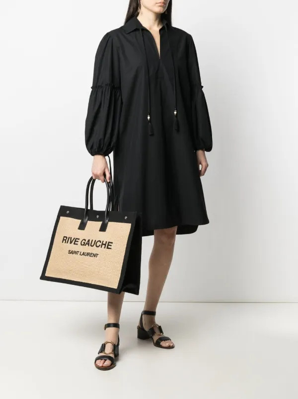 Rive Gauche straw tote bag | Farfetch Global