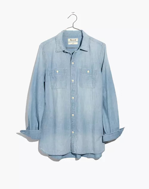 Chambray Classic Ex-Boyfriend Shirt in Evie Wash | Madewell
