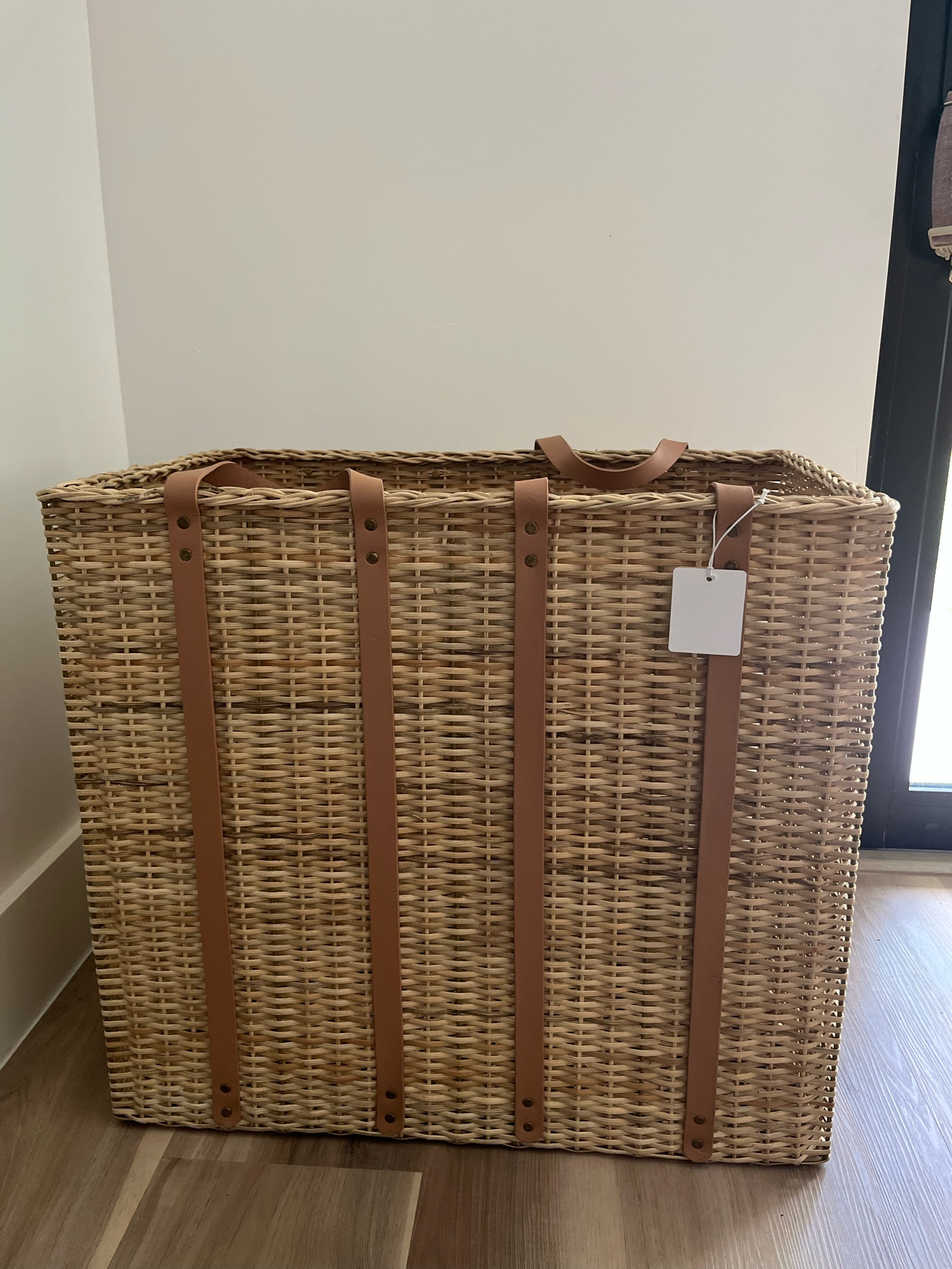 Oversized wicker basket on sale - we just got this one in for our living room as a basket to store blankets and it’s beautiful! 

Wicker basket. Home decor. Interior design. Oversized basked. Leather straps on basket. Pottery barn. Blanket storage. Wicker storage basket. 

#LTKsalealert #LTKhome