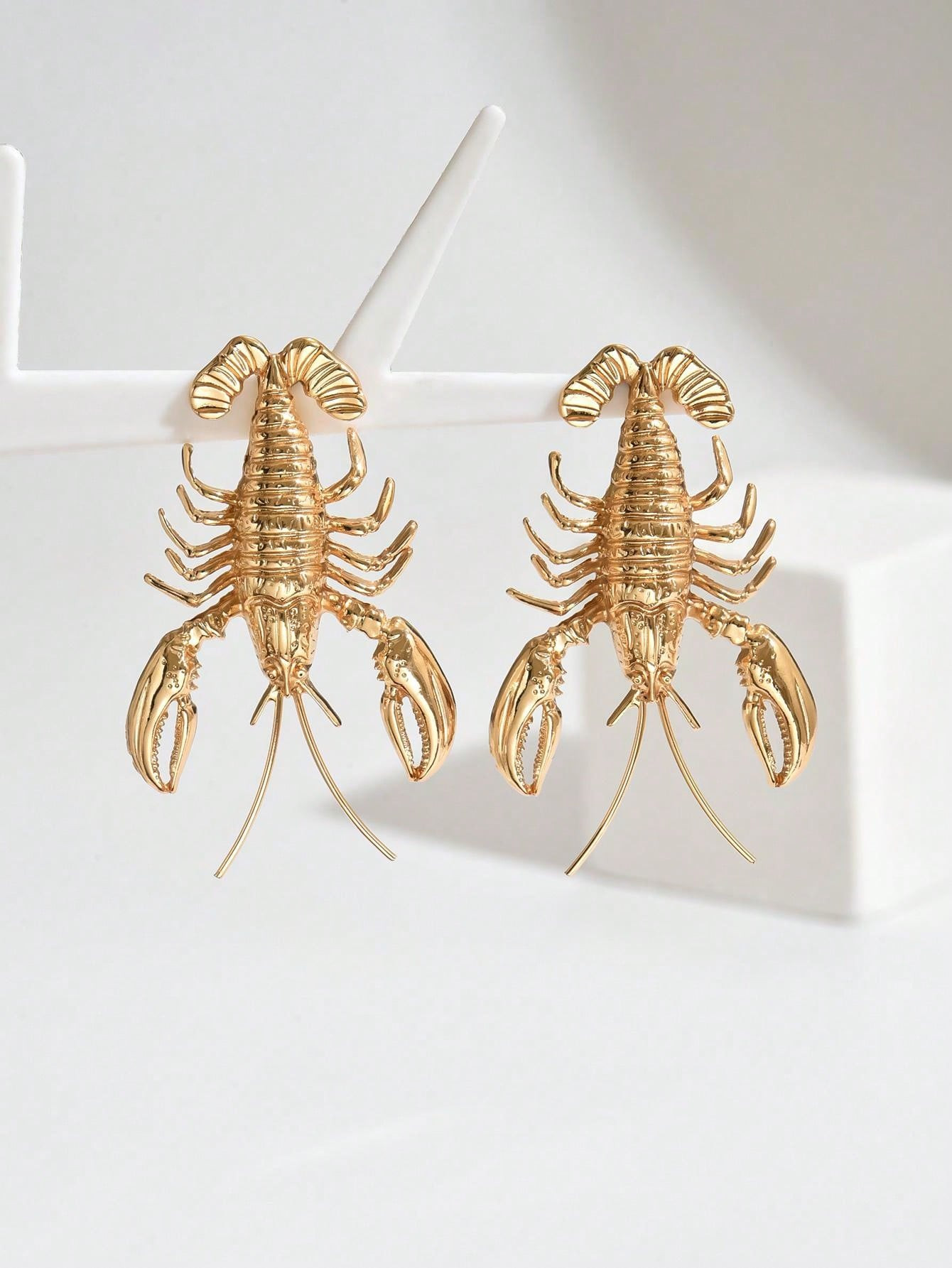 2pcs 2025 New Fashionable European And American Style, Gold-Color Lobster & Seashell Glass Rhines... | SHEIN