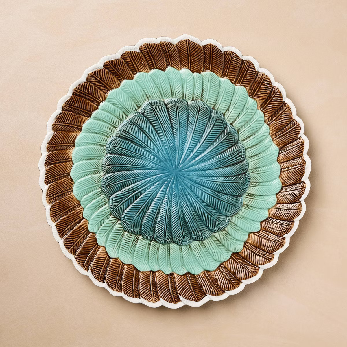 13" Feathers Stoneware Round Serving Platter - John Derian for Target | Target