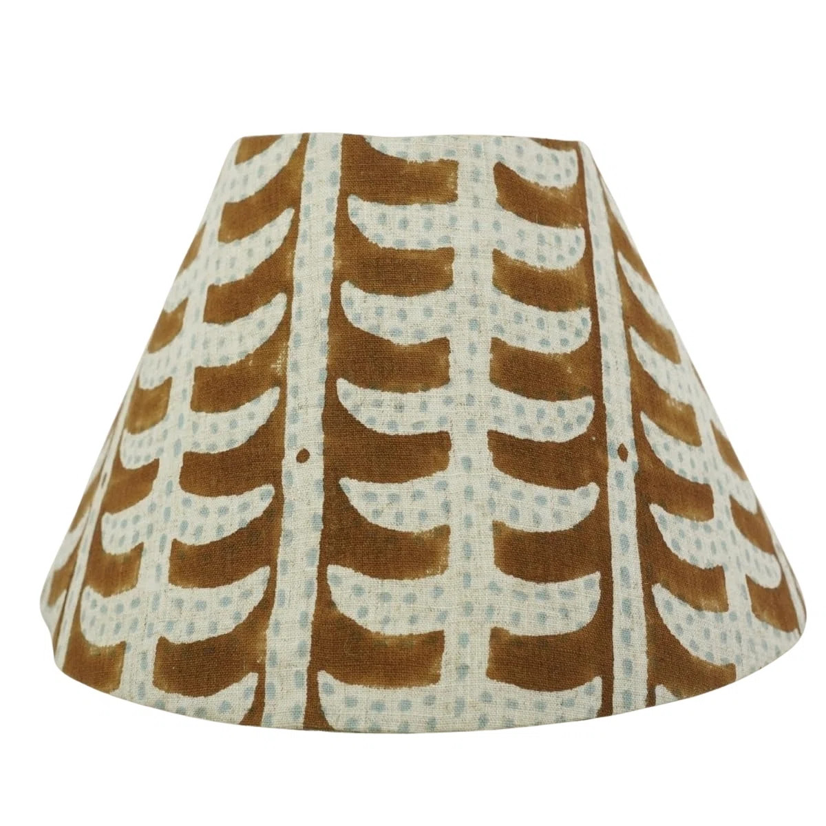 Lamp Shade Classic Floral Block Print Linen Detachable Lampshade - GARUD | Wayfair North America