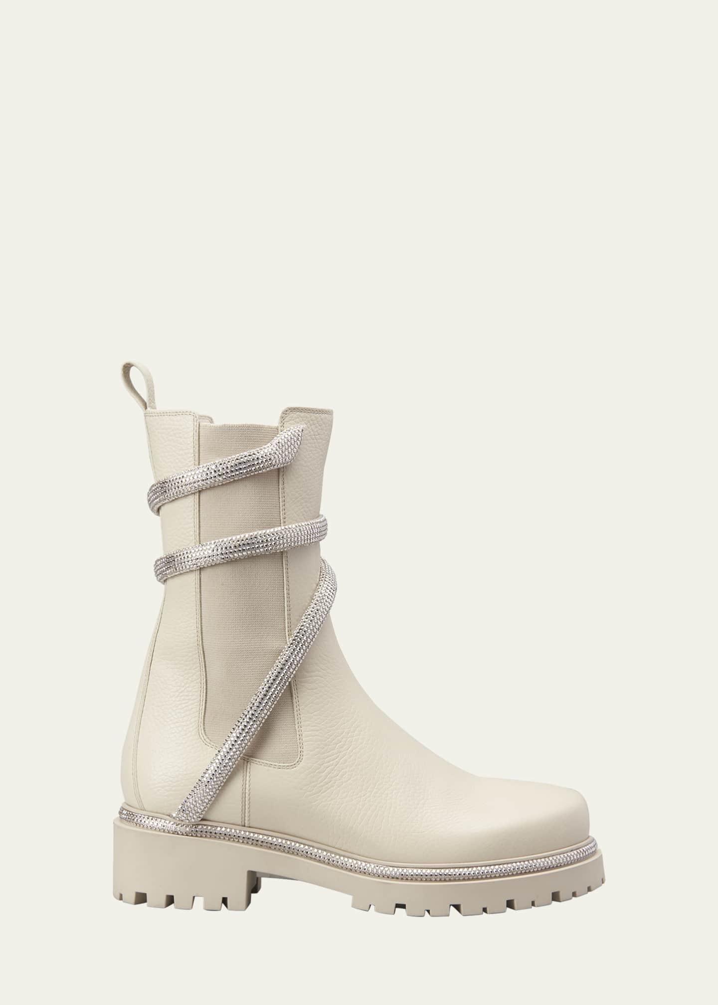 Rene Caovilla Calfskin Strass Wrap Chelsea Boots | Bergdorf Goodman