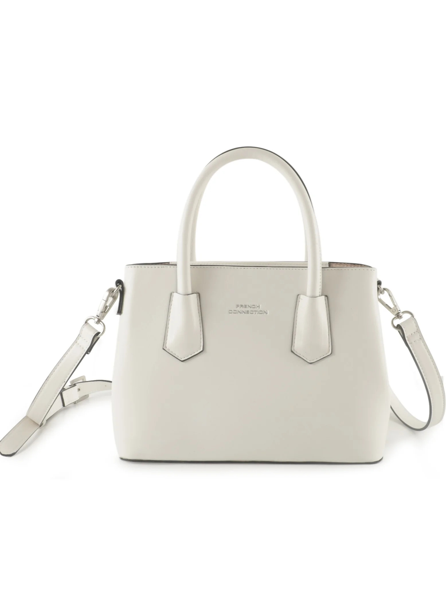 French Connection Women's Katie Smooth Satchel Handbag, White | Walmart (US)