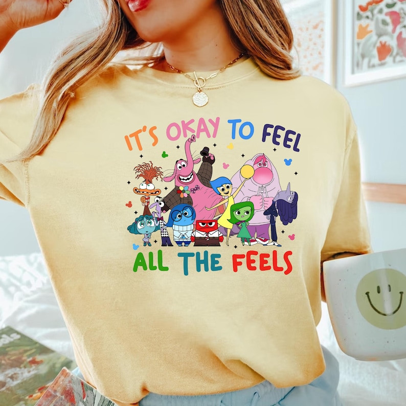 Comfort Colors® It's Okay to Feel All the Feels T-shirt, Disney Shirt, Therapy Shirt, Teacher Sh... | Etsy (US)