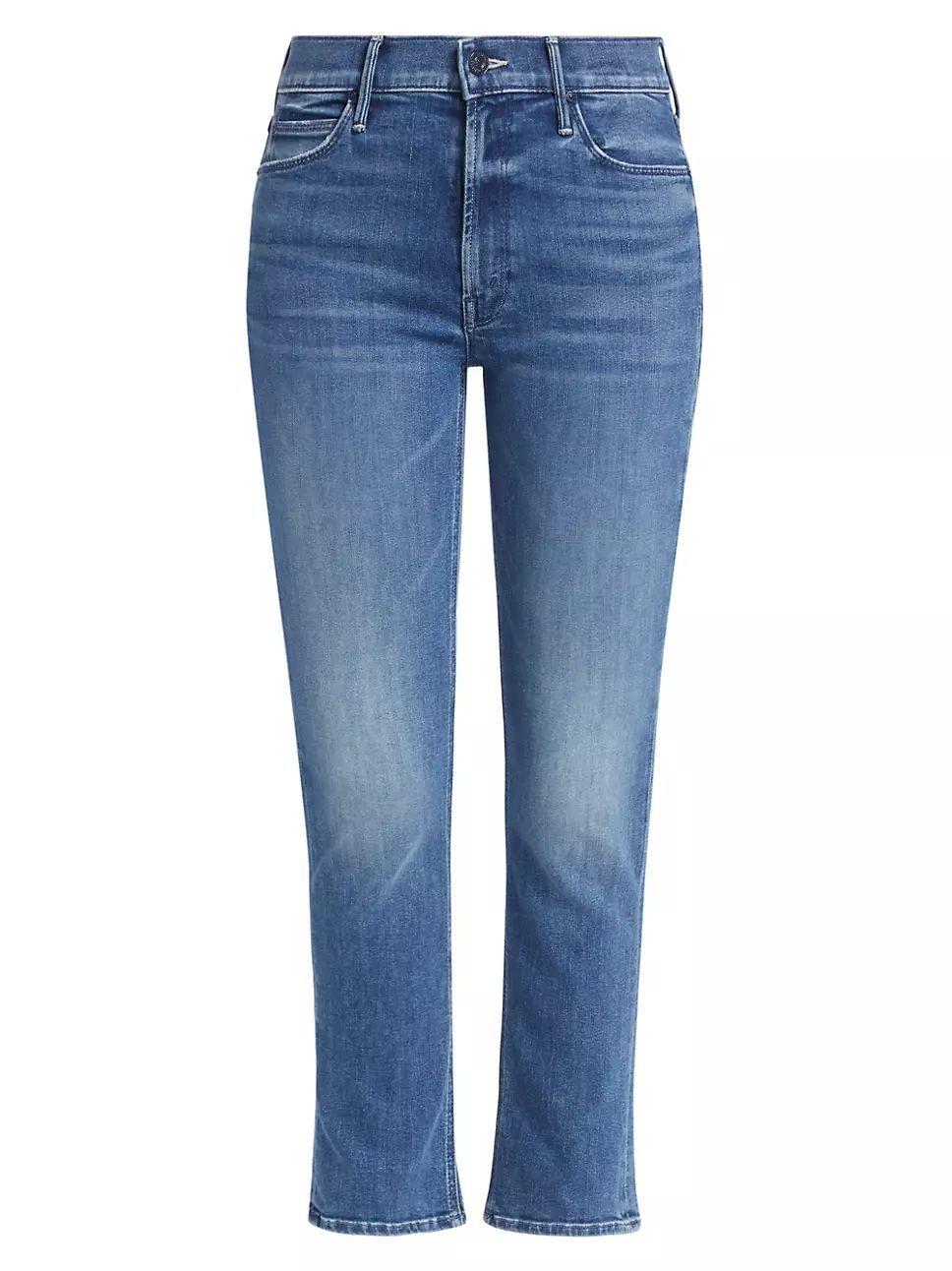 The Dazzler Mid-Rise Straight-Leg Ankle Jeans | Saks Fifth Avenue