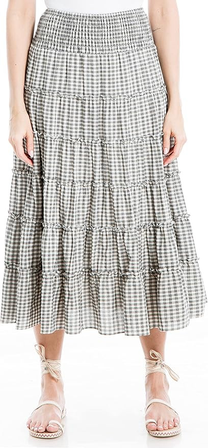 Max Studio Women's Tiered Maxi Skirt | Amazon (US)