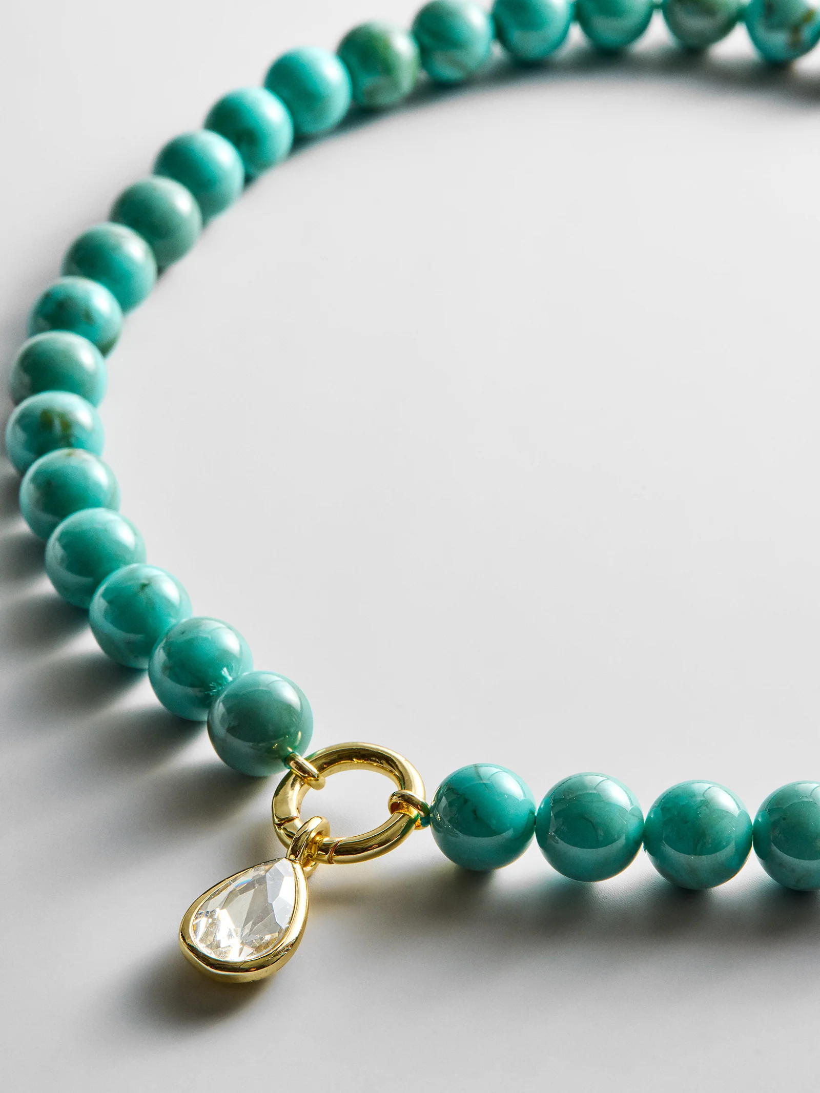 Janette Beaded Ring Necklace - Turquoise | BaubleBar