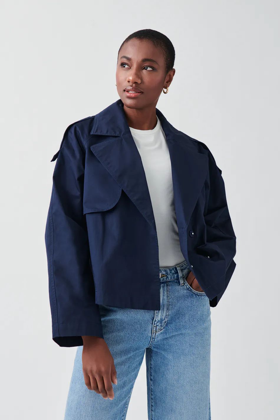 Short trench coat - Blauw - Dame - Gina Tricot | Gina Tricot SE