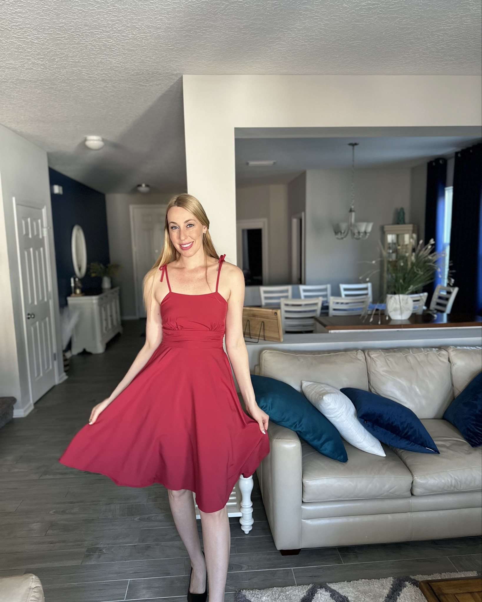 Beautiful red dress for spring
❤️ i love this dress. It can be worn for weddings and much more. It is very classy and fits true to size
❤️ wearing small in it, I am 5’10”

#LTKFindsUnder50 #LTKFindsUnder100 #LTKStyleTip