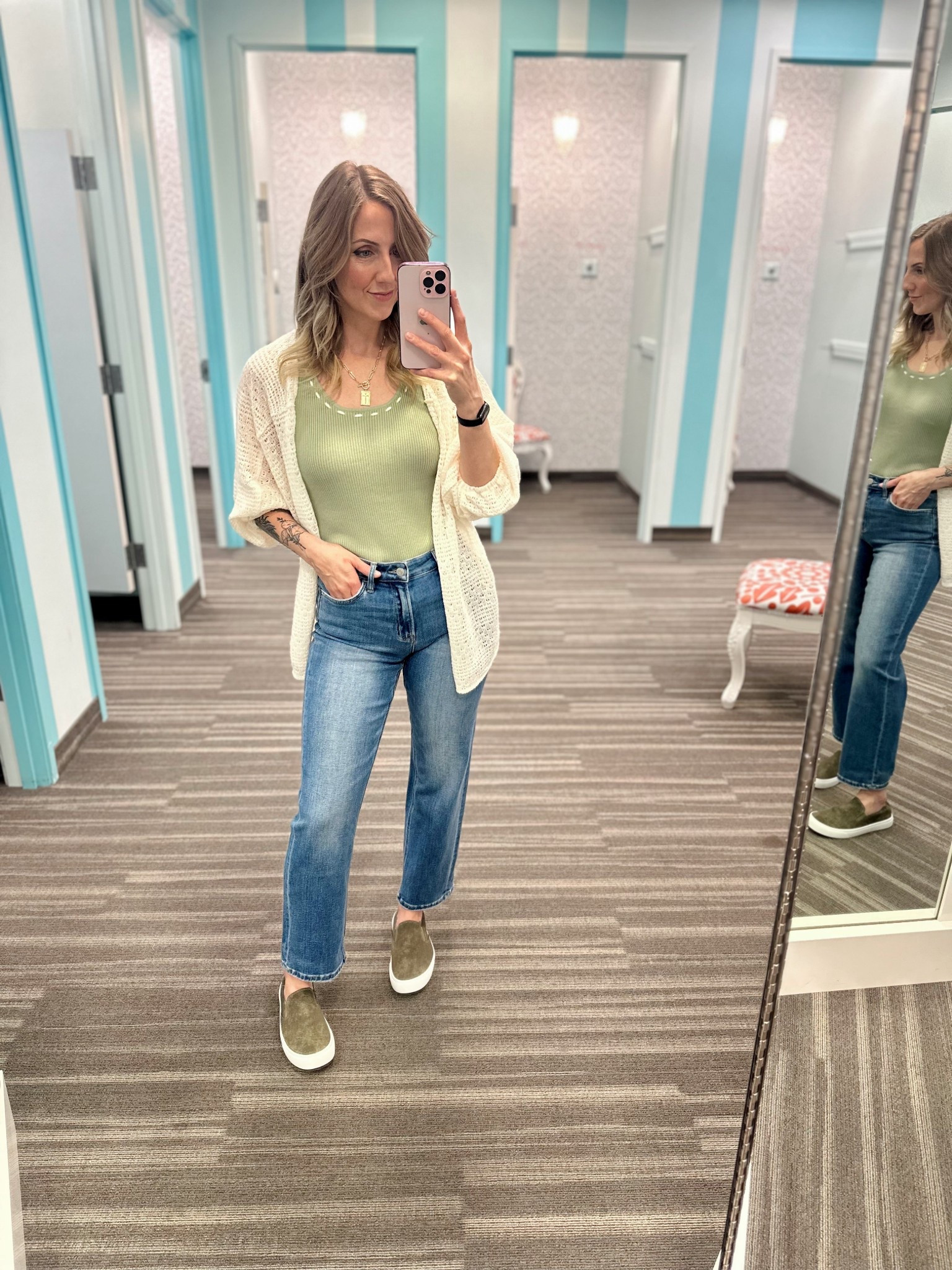 Wearing 27 in jeans and small in tops 

#LTKootd #LTKPlusSize #LTKTall