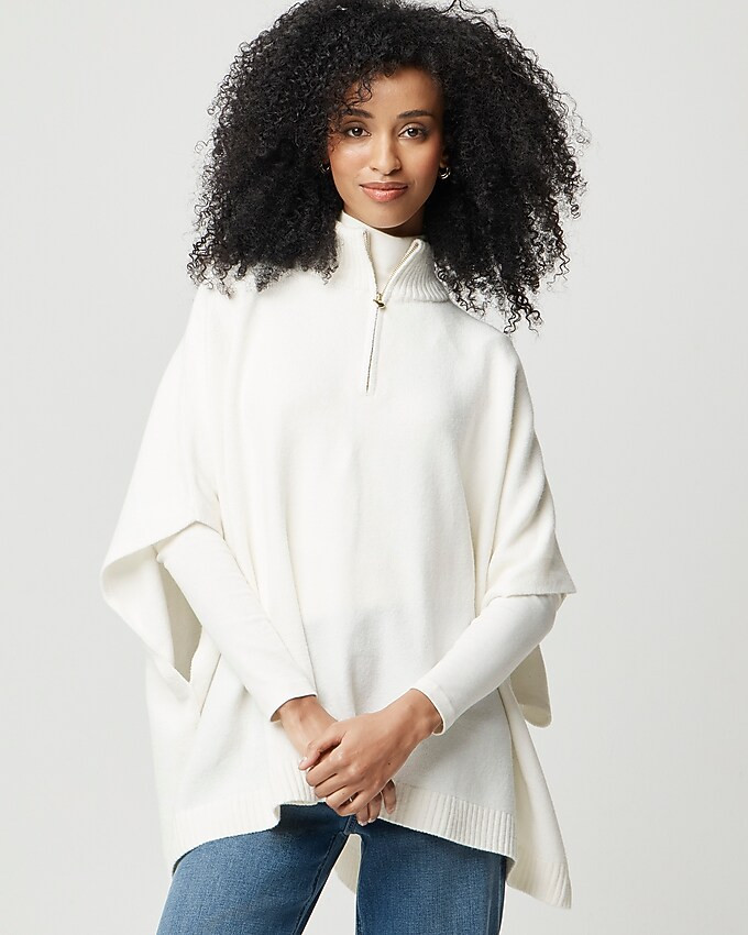 Heart quarter-zip poncho | J.Crew Factory