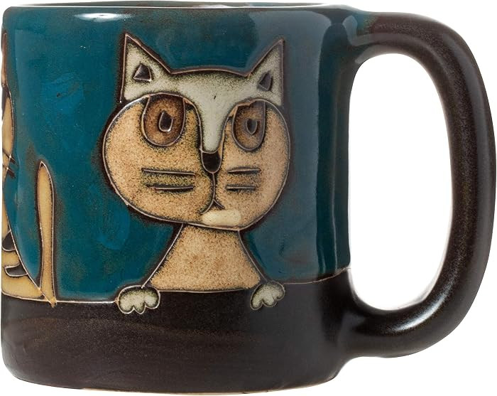 Teal Cats Kittens Kitties 16oz Handcrafted Mug | Amazon (US)