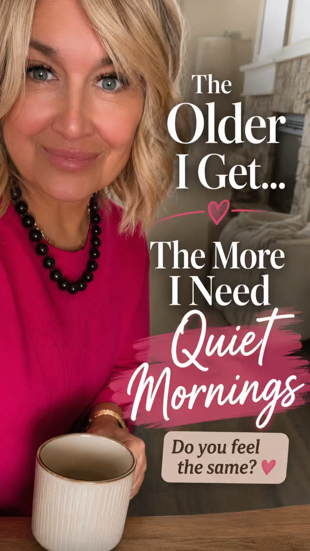 The older I get, the more I realize that slow mornings aren’t a luxury—they’re a necessity. ☀️

I used to jump out of bed and start checking off my to-do list. Now, I find myself craving a little more quiet… a little more peace… and a little more time before the world gets loud.

Whether it’s curling my hair, getting ready for church, reading my scriptures, or simply enjoying a calm moment before the day begins, I’ve learned that slowing down fills my cup in ways rushing never could.

Maybe it’s age. Maybe it’s wisdom. Or maybe it’s finally giving myself permission to breathe.
Does anyone else feel this way? I’d love to know if your mornings have changed over the years. 💛

slow mornings, getting older, women over 50, midlife reflections, quiet mornings, peaceful routine, Sunday morning routine, church outfit, aging gracefully, over 50 lifestyle, morning habits, self care, intentional living, mature women, faith and lifestyle, slowing down, cozy mornings, everyday life, midlife women, Anya’s Looks
