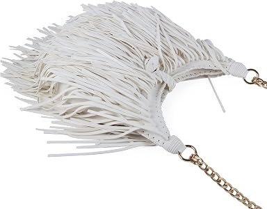 LUI SUI Women's Fringed Faux Suede Leather Cross Body Bag Chain Shoulder Bag Tassel Handbag | Amazon (US)